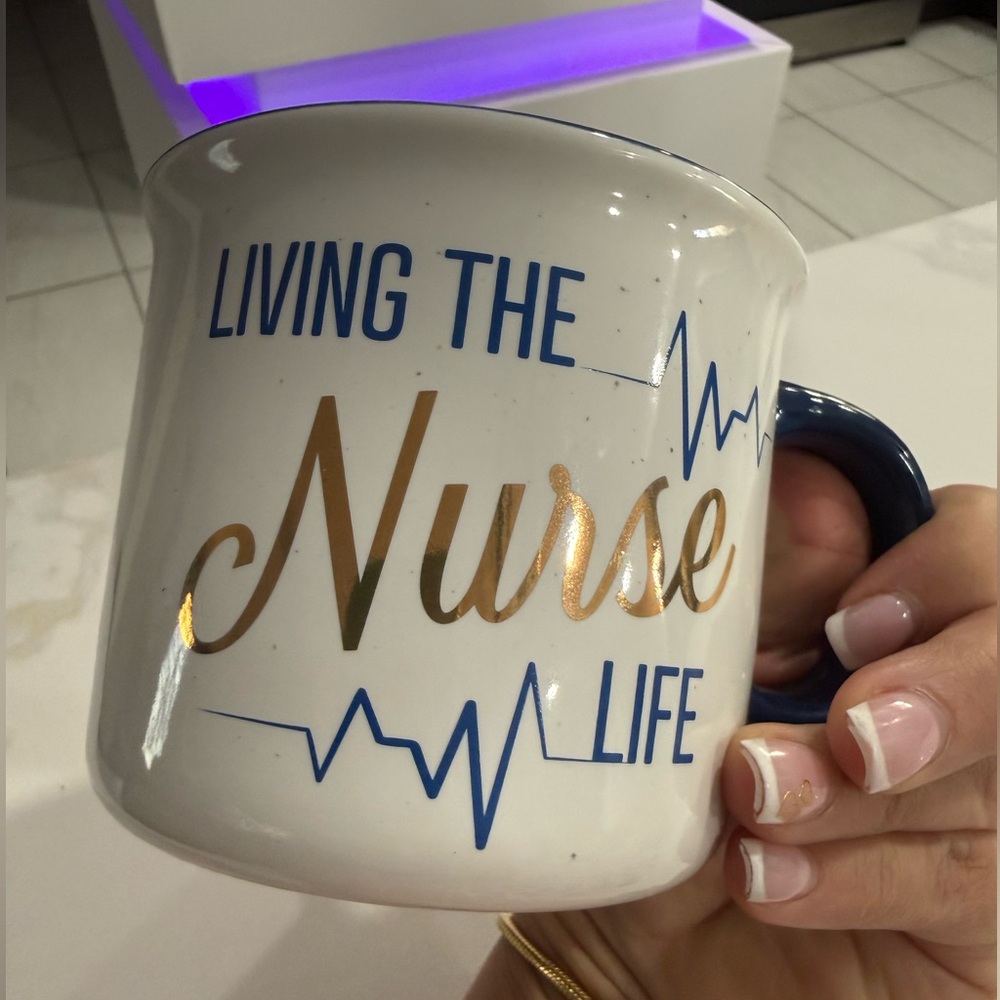 Mug Nurse Life Blue and Gold